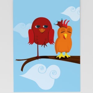Postkarte Piep & Matz