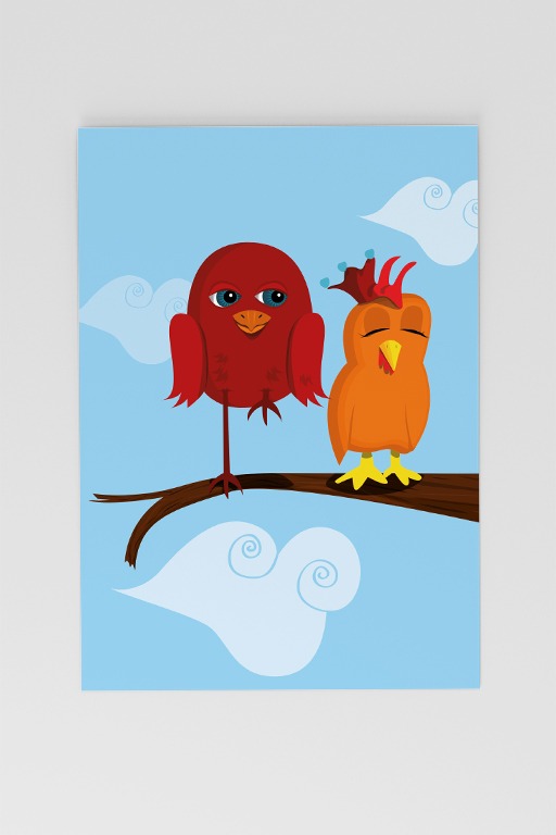 Postkarte Piep & Matz
