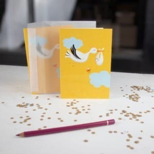 Klappkarte Storch