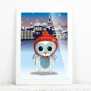 "Wintereule", 21x30cm