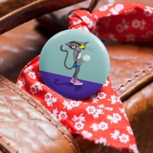 Button "Piratenkater", 37mm