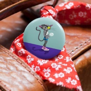 Button "Piratenkater", 37mm