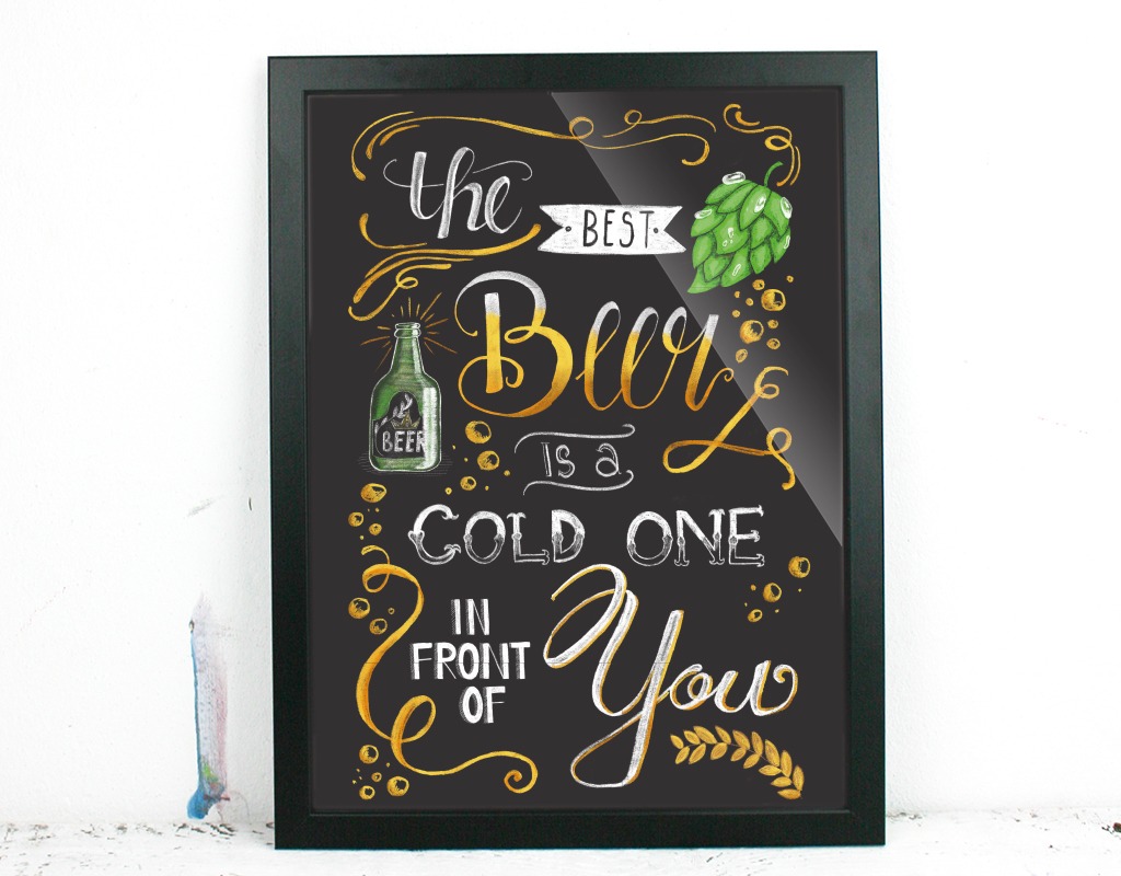 "The best beer", 30x40cm