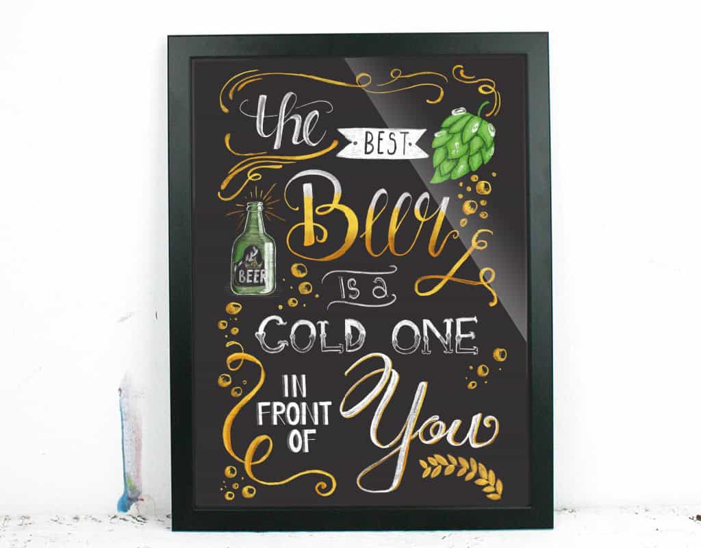 "The best beer", 30x40cm