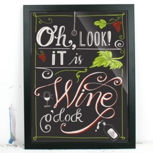 "Wine o'clock", 30x40cm