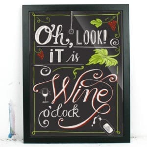 "Wine o'clock", 30x40cm
