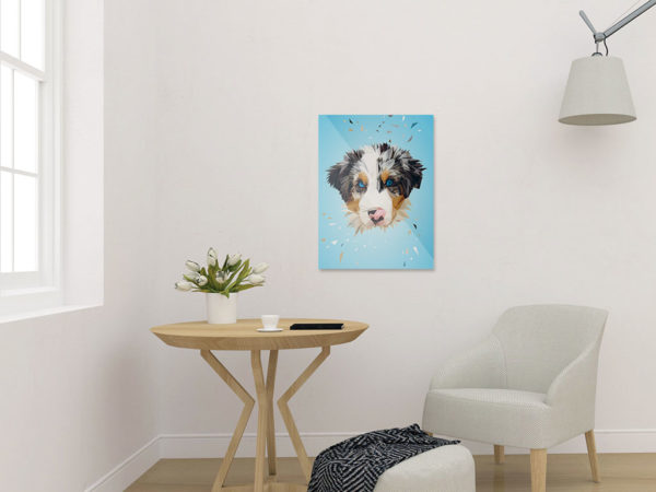 Berner Sennenhund Art Print, Tierportrait im Lowpoly-Stil, Illustration von Annika Kuhn, klimaneutral und in Kleinserie produziert