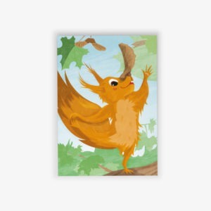 Postkarte Einhörnchen