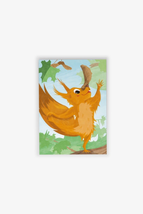 Postkarte Einhörnchen