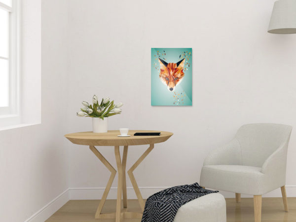 Fuchs Art Print, Tierportrait im Lowpoly-Stil, Illustration von Annika Kuhn, klimaneutral und in Kleinserie produziert