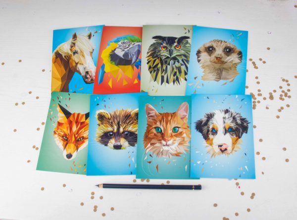 Postkartenset 8 Tiere – Bild 2