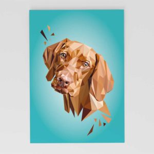 Postkarte Weimaraner