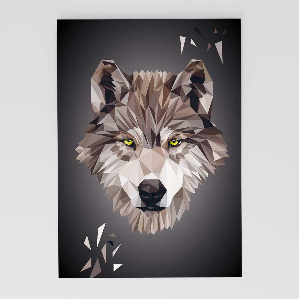 Postkarte Wolf