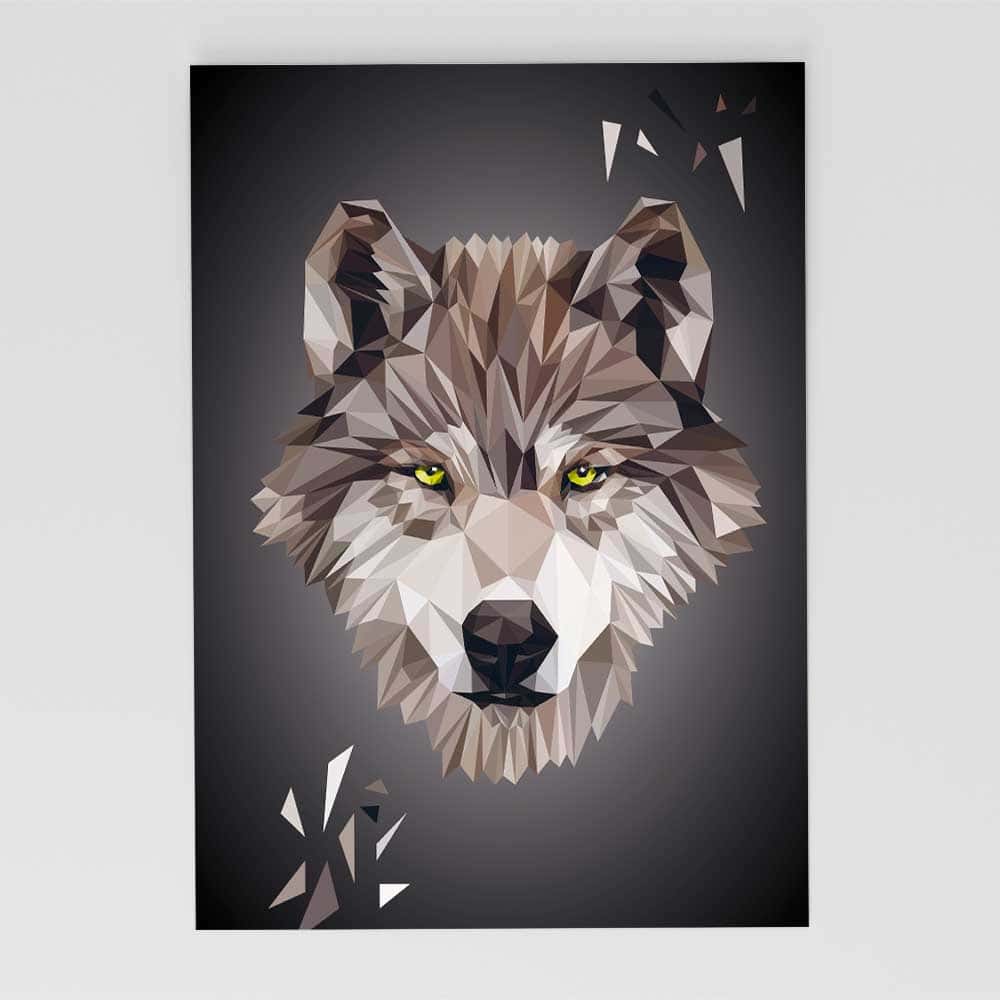 Postkarte Wolf