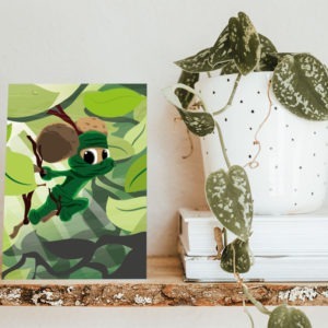 Postkarte Ninjamaus