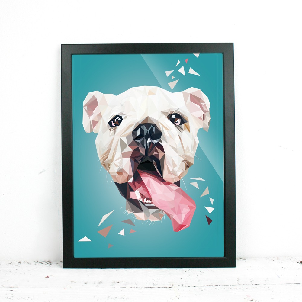 "Englische Bulldogge", 21x30cm