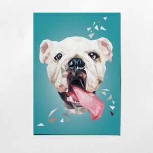 Postkarte englische Bulldogge