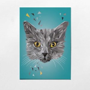 Postkarte "Kartäuser Katze"
