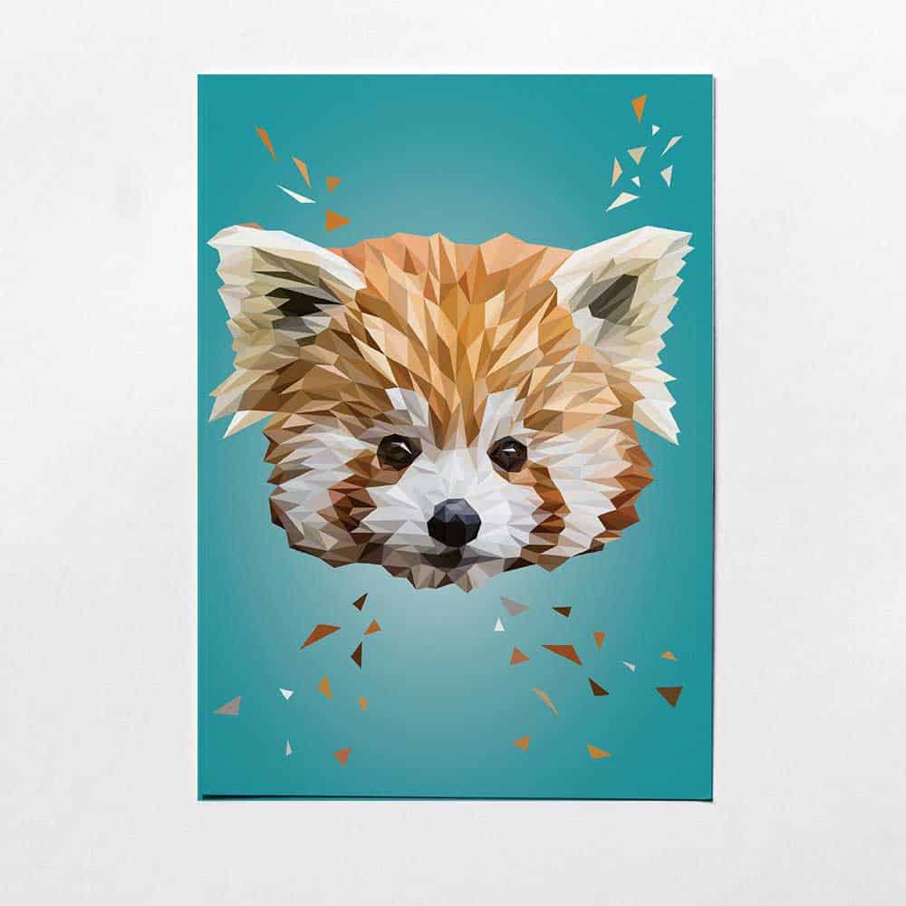 Postkarte Kleiner Panda