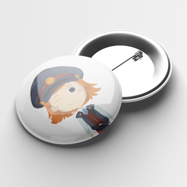 Button "Pinipa Lokomotivführerin", 37mm