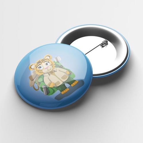 Button "Wandertiger", 37mm