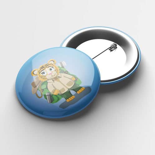 Button "Wandertiger", 37mm