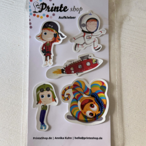 Pinipa Aufkleber-Set Drehwurm, 5 Stk.
