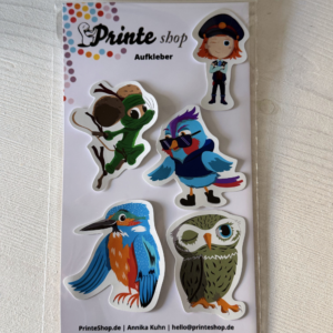 Pinipa Aufkleber-Set Eisvogel, 5 Stk.